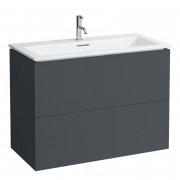 Тумба з раковиною Laufen Kartell 100х50х72,6 см МДФ темно-сірий H8603376421041