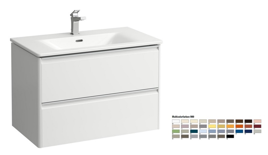 Тумба з раковиною Laufen Palace 80х45х54, 5 см МДФ колір на вибір H8607059991041