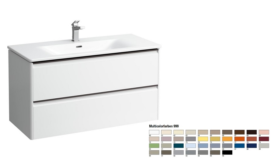 Тумба с раковиной Laufen Palace 100х45х54,5 см МДФ цвет на выбор ручка черный алюминий H8617079991041