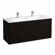 Тумба с раковиной Laufen Palace 120х45х54,5 см МДФ темно-коричневый вяз ручка черный алюминий H8617092631071