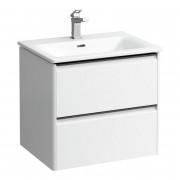 Тумба с раковиной Laufen Palace 60х45х54,5 см МДФ белый глянцевый ручка черный алюминий H8617022611041