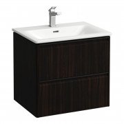 Тумба с раковиной Laufen Palace 60х45х54,5 см МДФ темно-коричневый вяз ручка черный алюминий H8617022631041