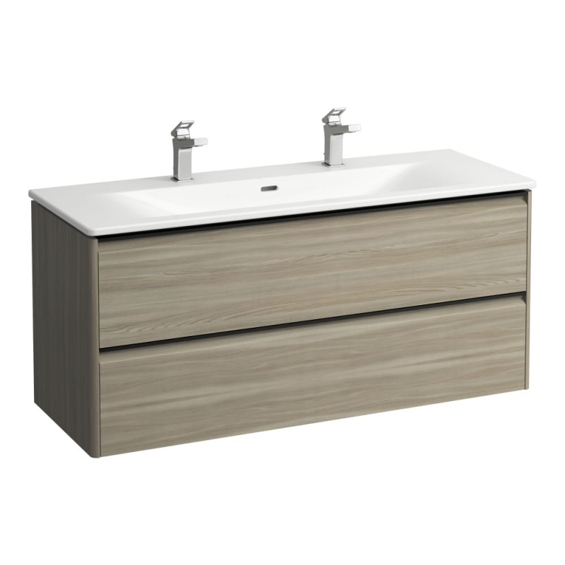 Тумба с раковиной Laufen Palace 120х45х54,5 см МДФ светлый вяз ручка черный алюминий H8617092621071