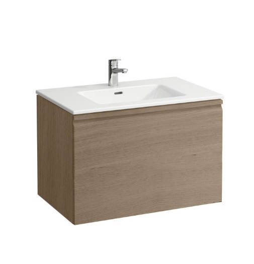 Тумба з раковиною Laufen Pro S 80х50х45,5 см МДФ світлий дуб H8609634791041