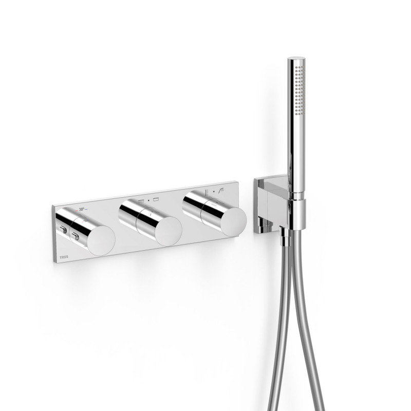 Термостат для душу Tres B-system 4 споживача з душовим набором хром 30735401