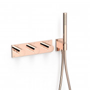 Термостат для душа Tres B-system 4 потребителя с душевым набором розовое золото 30735401OP