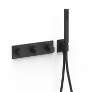 Термостат для душа Tres B-system 4 потребителя с душевым набором матовый черный 30725401NM