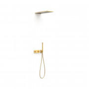 Душевая система скрытого монтажа Tres B-system с термостатом матовое золото 30725205OM
