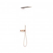 Душова система прихованого монтажу Tres B-system із термостатом матове рожеве золото 30725205OPM