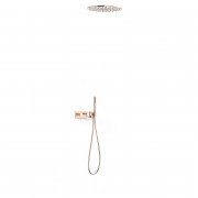 Душова система прихованого монтажу Tres B-system із термостатом рожеве золото 30735206OP