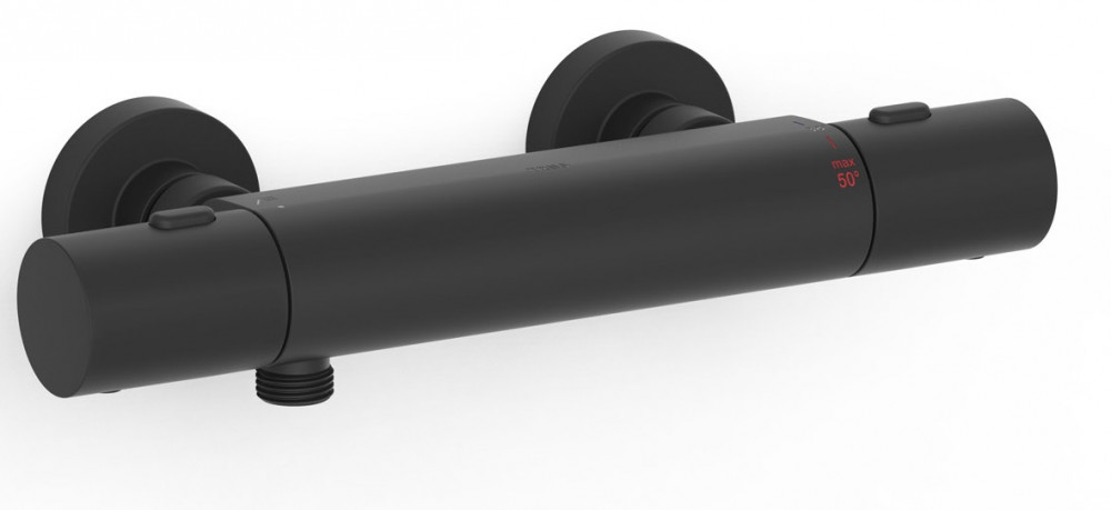 Термостат для душа Tres Over-wall двухвентильный матовый черный 19016401NM