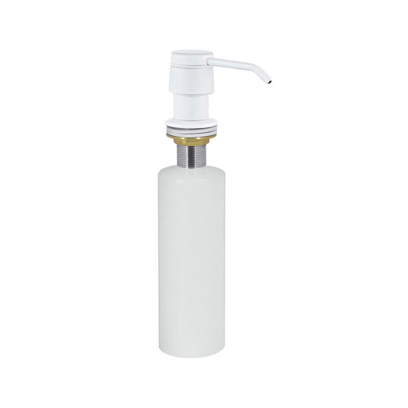 Дозатор для рідкого мила Tres врізний 400 мл метал матовий білий 13474110BM