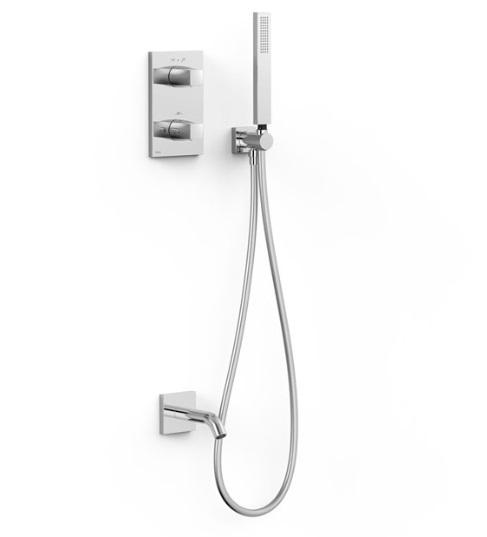 Термостат для ванної Tres Therm-Box на 2 споживача з душовим гарнітуром хром 21125007