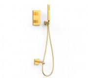 Термостат для ванної Tres Therm-Box на 2 споживача з душовим гарнітуром золото 20225057OR