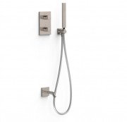 Термостат для ванной Tres Therm-Box на 2 потребителя с душевым гарнитуром сталь 21125007AC