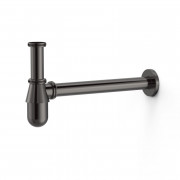 Сифон для раковины Tres с инспекционным люком металлик черный 03463430KM