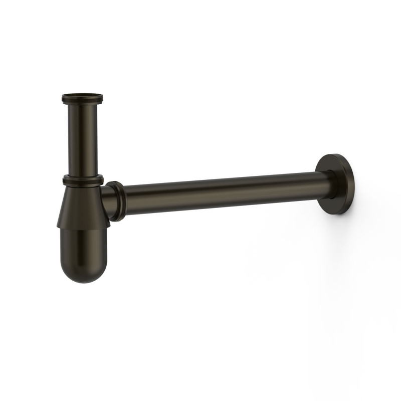 Сифон для раковины Tres с инспекционным люком черная бронза 03463430KMB