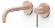 Змішувач для раковини Tres Study Exclusive colors настінний матове рожеве золото 26230001OPM