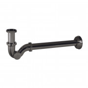 Сифон для раковины Tres телескопический с инспекционным люком металлик черный 03463820KM