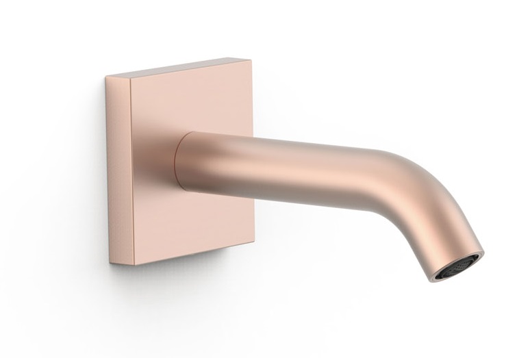 Вилив для змішувача у ванній Tres 144 мм матове золото рожеве 21018107OPM