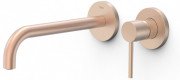 Смеситель для раковины Tres Study Exclusive colors настенный матовое розовое золото 26230002OPM