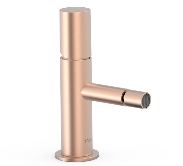 Смеситель для биде Tres Study однорычажный матовое розовое золото 06112001OPM