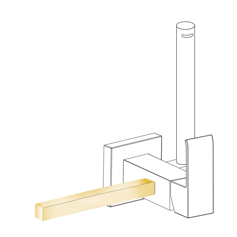 Тримач для рушників Tres Cuadro 180 мм золото 03412402OR