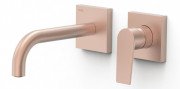 Смеситель для раковины Tres Project-Tres настенный матовое розовое золото 21130001OPM