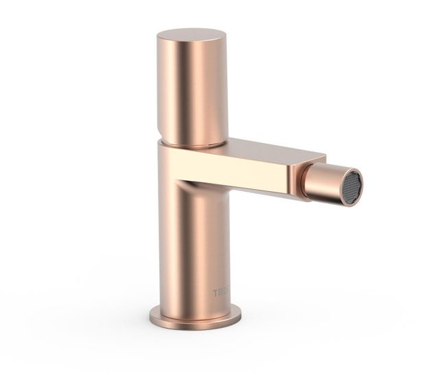 Смеситель для биде Tres Project-Tres однорычажный матовое розовое золото 21112002OPM