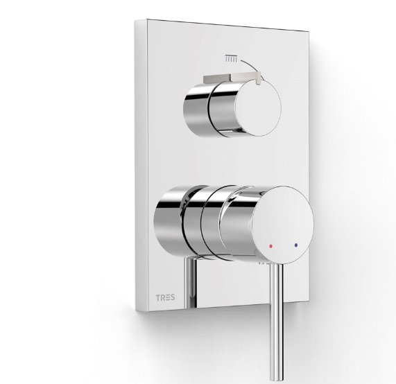 Смеситель для душа Tres Max встраиваемый 2 потребителя хром 06228110