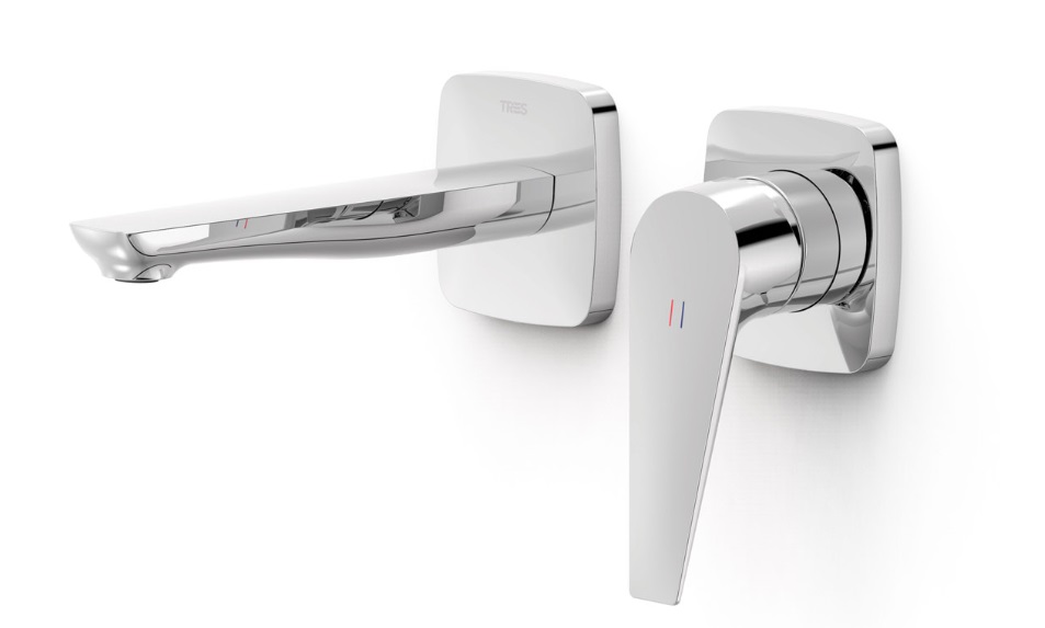 Змішувач для раковини Tres Canigo Plus настінний одноважільний хром 21830003