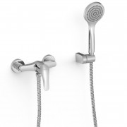 Змішувач для душу Tres Base Plus одноважільний з душовим набором хром 21616710