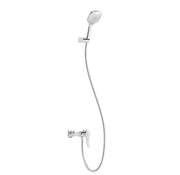 Смеситель для душа Tres Canigo Plus однорычажный с душевым набором хром 21816701