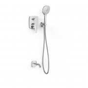 Смеситель для ванной Tres Canigo Plus на 2 потребителя с душевым гарнитуром хром 21828006