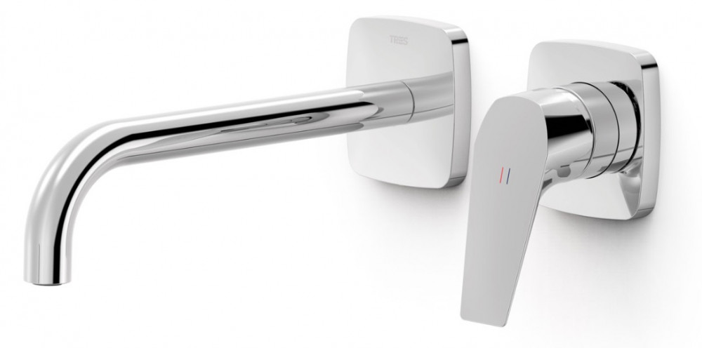 Змішувач для раковини Tres Canigo настінний одноважільний хром 21730002