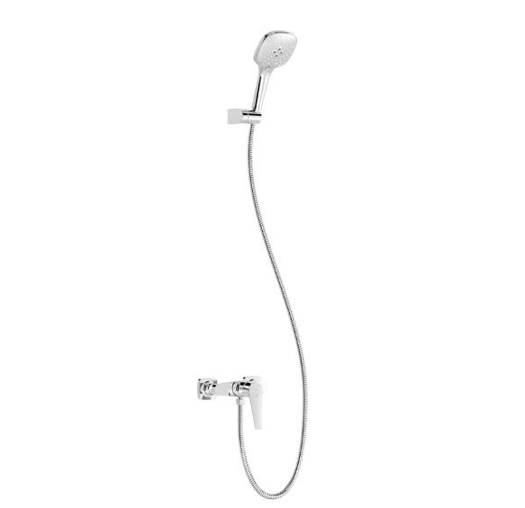 Змішувач для душу Tres Canigo Plus одноважільний з душовою гарнітурою хром 21816701