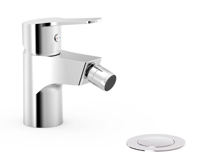 Смеситель для биде Tres Base однорычажный с донным клапаном хром 21512010D