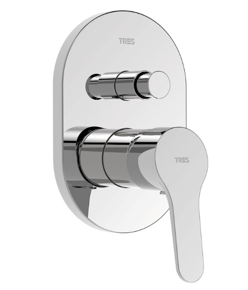 Смеситель для душа Tres Base встраиваемый 2 потребителя хром 21518001