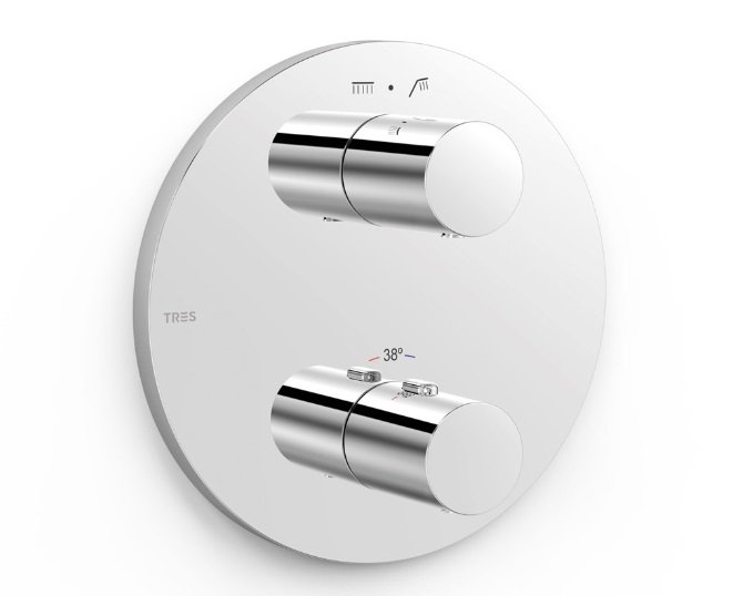 Термостат для душу Tres Therm-Box вбудований 2 споживача хром 20425001
