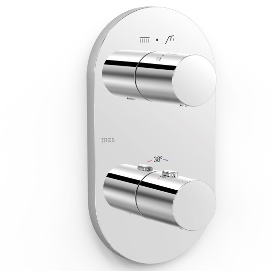 Термостат для душа Tres Therm-Box встраиваемый 2 потребителя хром 21525001