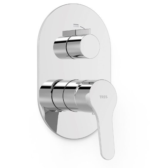 Змішувач для душу Tres Base вбудований 2 споживача хром 21528110