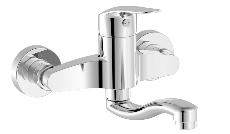 Змішувач для кухні Tres Kitchen настінний одноважільний хром 21632020