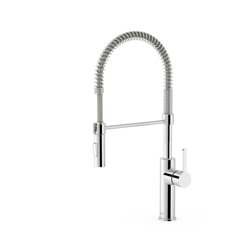 Смеситель для кухни Tres Kitchen однорычажный с выдвижной лейкой хром 03048501