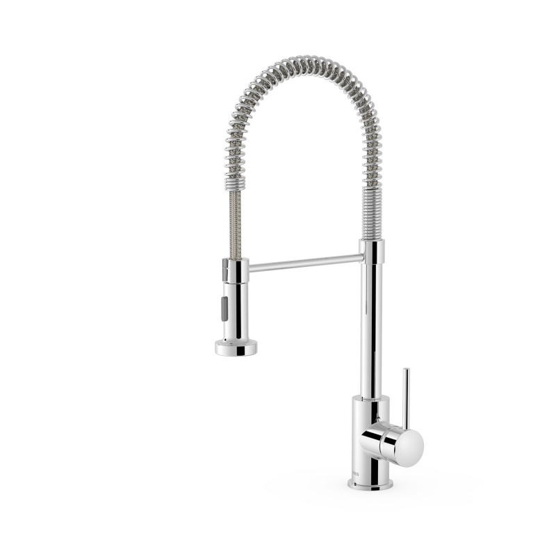 Смеситель для кухни Tres Kitchen однорычажный с выдвижной лейкой хром 03049301