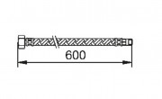 Гибкий шланг для смесителя Tres 60 см M8x1 - R3/8'' 29908405