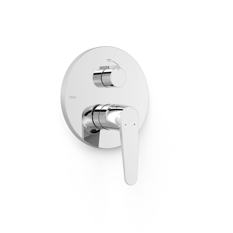 Смеситель для душа Tres Flat-Tres встраиваемый 2 потребителя хром 20428110