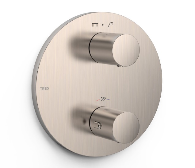 Термостат для душа Tres Therm-Box встраиваемый на 2 потребителя сталь 26225001AC