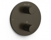 Термостат для душу Tres Therm-Box вбудовується на 2 споживача чорна бронза 26225001KMB