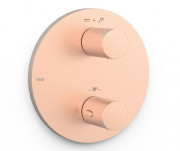 Термостат для душу Tres Therm-Box вбудований на 2 споживача матове золото рожеве 26225001OPM