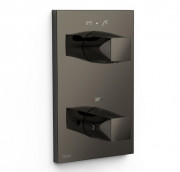 Термостат для душу Tres Therm-Box вбудований на 2 споживача металік чорний 21125001KM